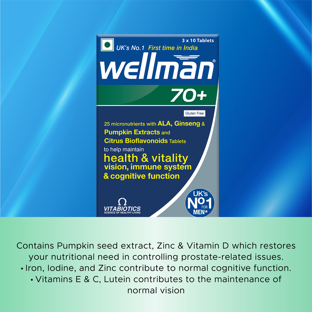 Wellman 70+ Health Supplement to Maintain Health & Vitality Vision ...