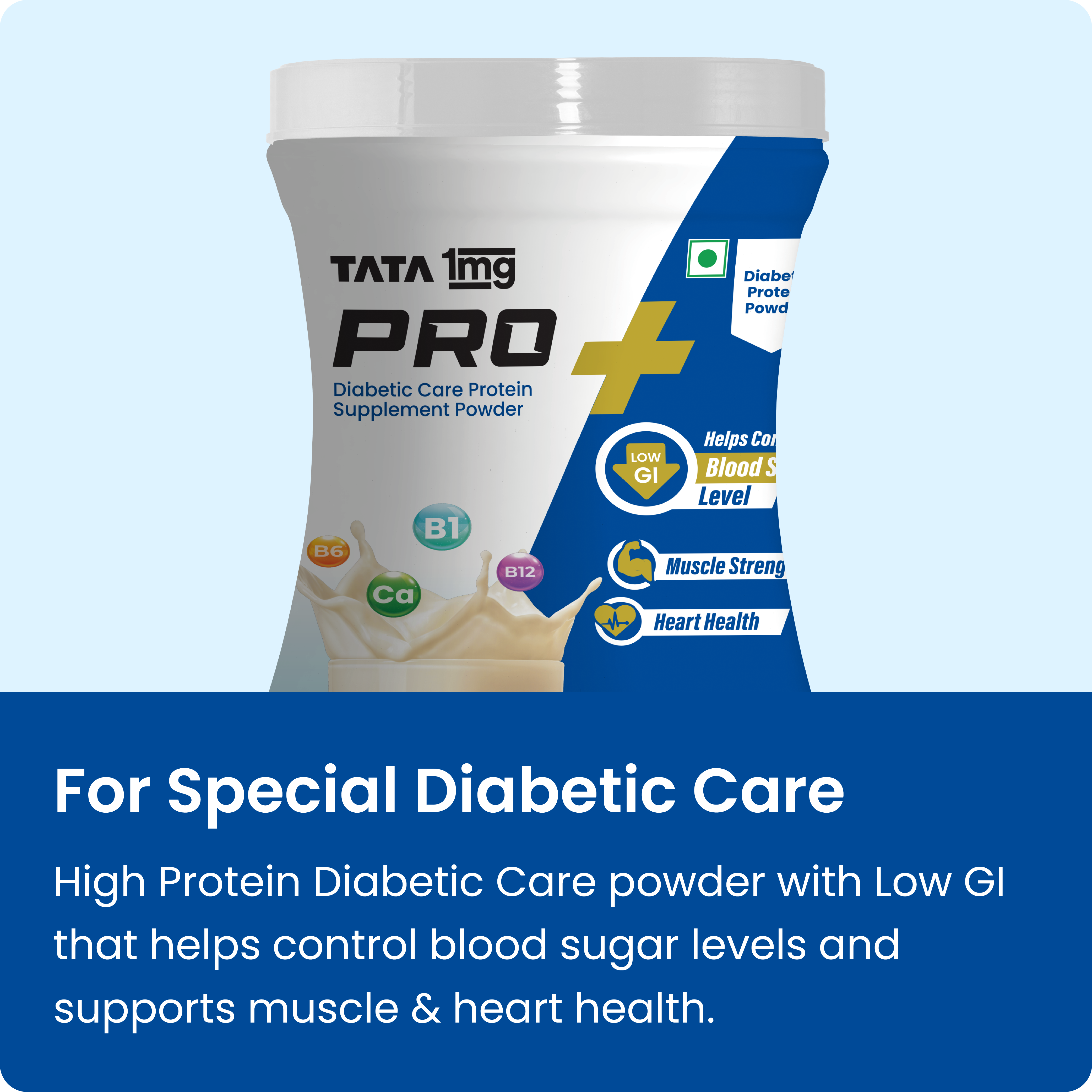 Diabetic Powder Protein+ Diabetic Care Powder | Nutrition for Sugar Control & Strength ...