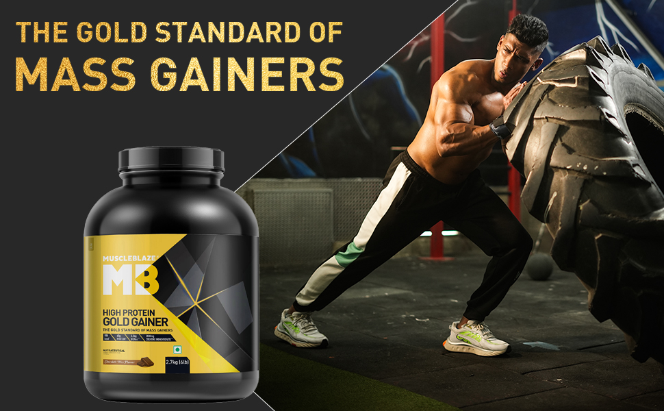 MuscleBlaze High Protein Gold Gainer Powder Chocolate: Buy jar of
