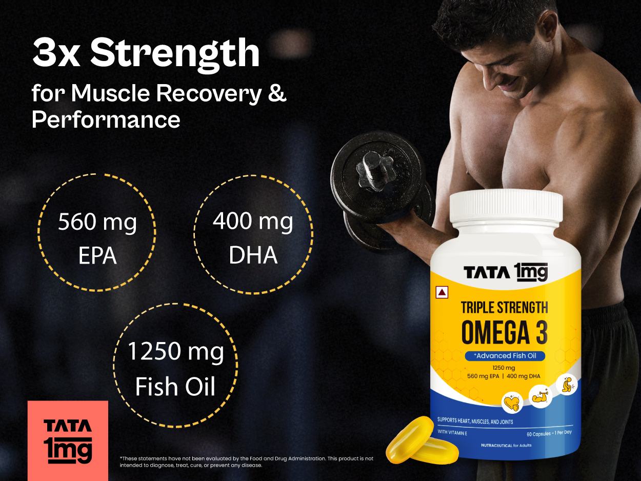 Triple Strength Omega 3 Fish Oil Supplement - 1250 Mg in 1 Capsule ...