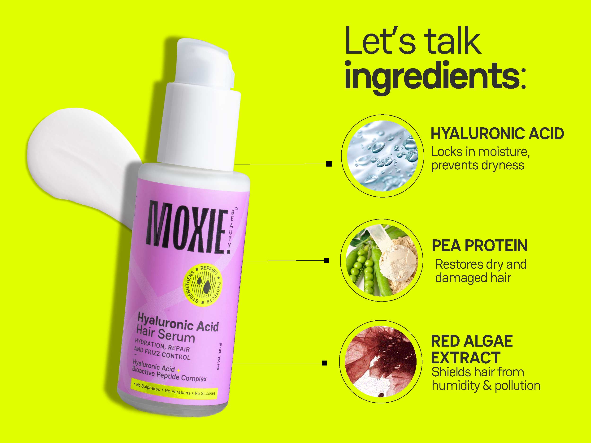 Moxie Beauty Hyaluronic Acid Hair Serum: Buy bottle of 50.0 ml